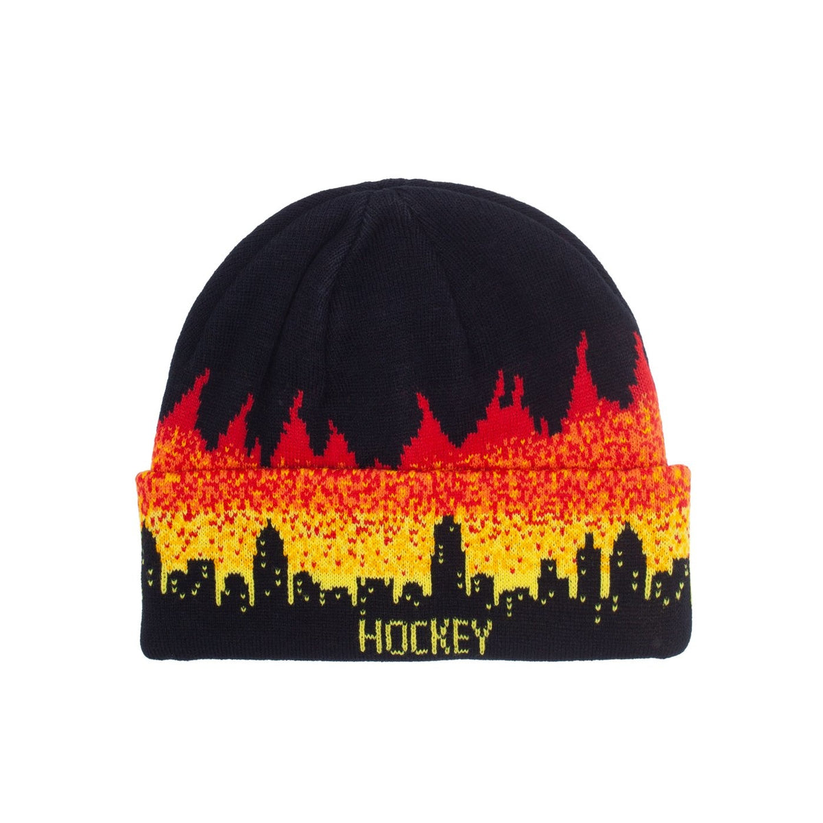 HOCKEY LIGHTS OUT BEANIE / BLACK x FIRE-