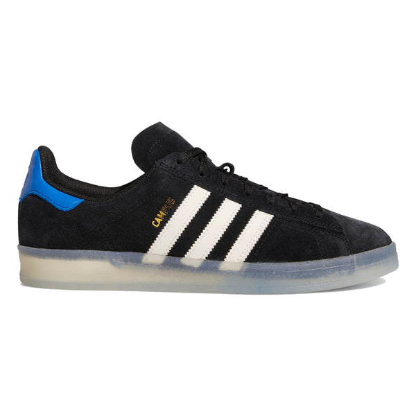 A black and blue Adidas Campus ADV X Maxallure sneakers.