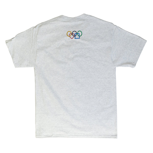 Bluetile Summer Games t-shirt in ash grey, perfect for Bluetile Skateboards enthusiasts.