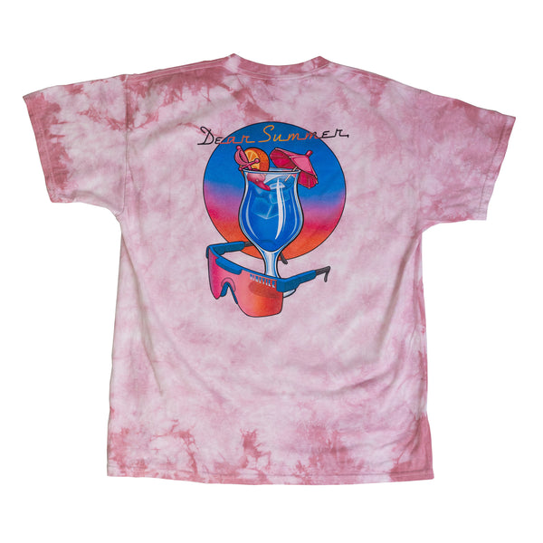 A BLUETILE DEAR SUMMER T-SHIRT CHERRY BLOSSOM PINK with an image of a margarita.