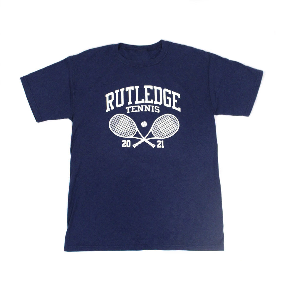 Bluetile Skateboards offers a stylish BLUETILE RUTLEDGE TENNIS CLUB T-SHIRT NAVY for all its members.