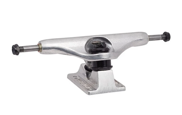 A silver INDEPENDENT 139 HOLLOW REYNOLDS BLOCK (SET OF TWO) skateboard truck on a white background.