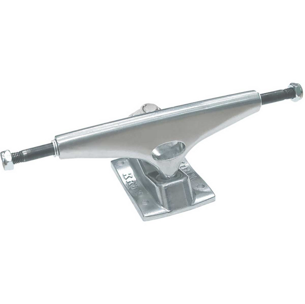 A KRUX K5 STANDARD 9.0 POLISHED (SET OF TWO) silver skateboard truck on a white background.