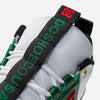 A close up of the DC LYNX OG LUXE PACK WHITE/GREEN sneaker, from the DC brand.