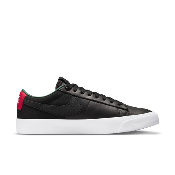 Nike SB Blazer Low Pro GT PRM in black and red.