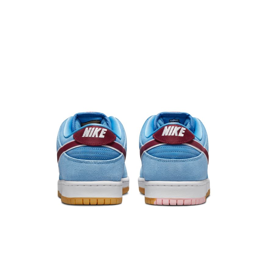 The nike SB Dunk Low Pro "Phillies" Valor Blue/Team Maroon/White is perfect for MLB fans, especially Philadelphia Phillies supporters.
