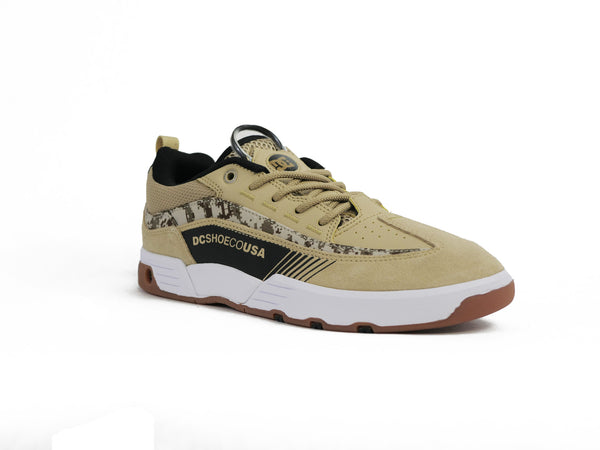 A pair of DC SHOES LEGACY 98 SLIM IQUI DIGI CAMO sneakers with a leopard print from DC.
