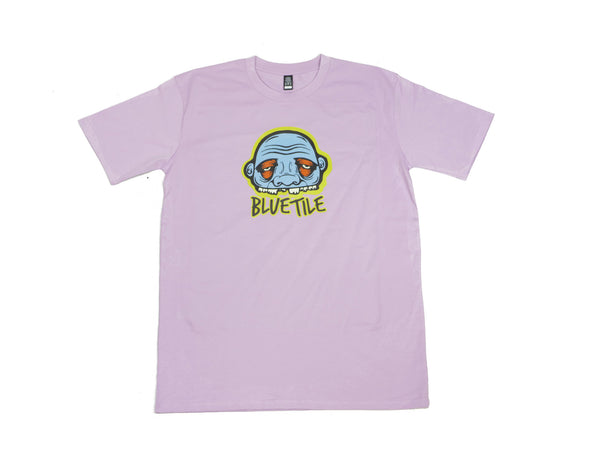 A BLUETILE YUPYUK TOTEM T-SHIRT PURPLE with a mummy on it from Bluetile Skateboards.