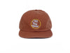 An Bluetile Skateboards UNSTRUCTURED brown hat with the words 'all the best' embroidered on it.