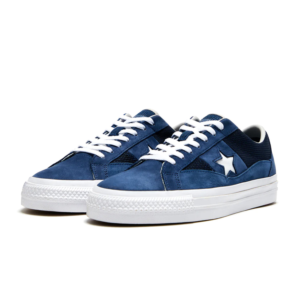 A midnight navy Converse CONS X Alltimers One Star Pro with a white star on the side.