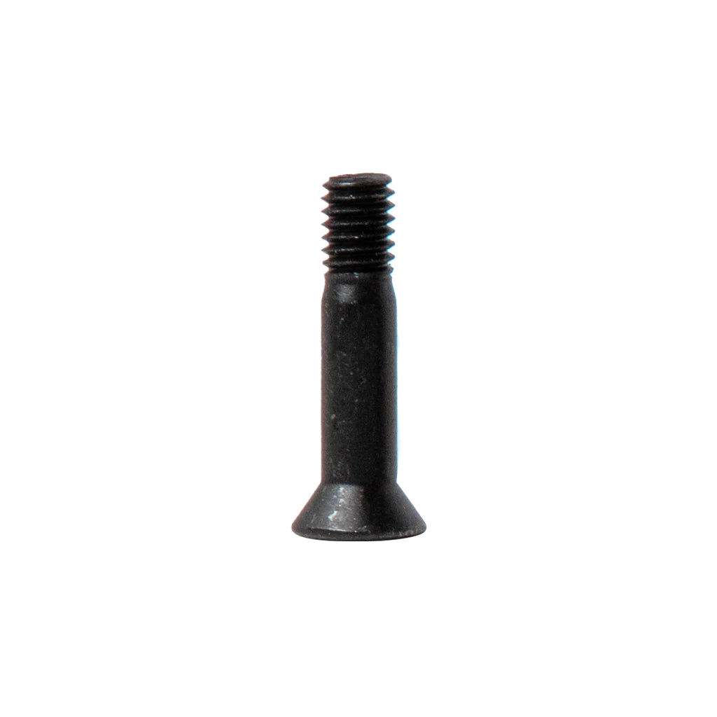A black GIRL PHILLIPS LONGNECK HARDWARE screw on a white background.