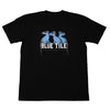 A black Bluetile Skateboards BLUETILE SKATE RATS tee with the words blue tile on it.