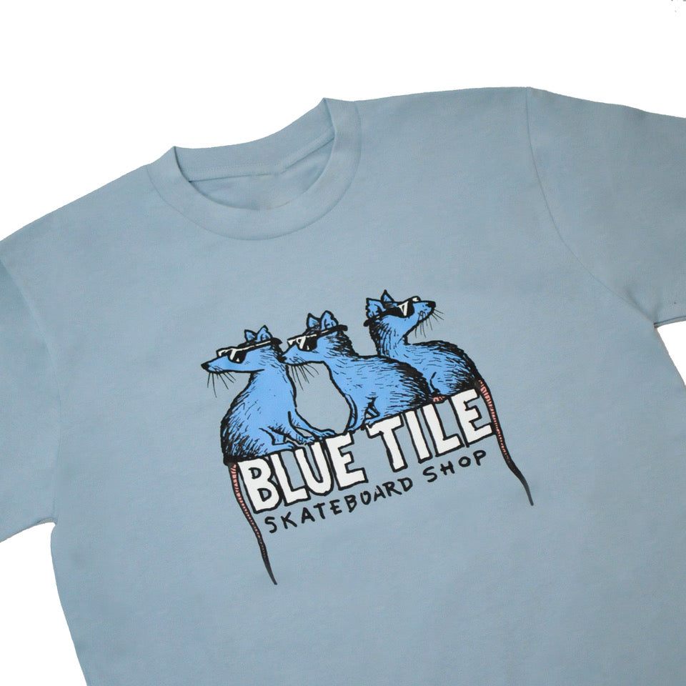 Bluetile Skateboards Pale Blue Tile Tee - light blue.