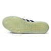 The sole of a white and black ADIDAS JASON DILL SAMBA WHITE / CORE BLACK / GOLD METALLIC soccer shoe.