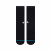 A pair of STANCE SOCKS ICON BLACK LARGE with a blue stripe.
