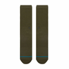 A pair of STANCE SOCKS ICON GREEN LARGE with a blue stripe.