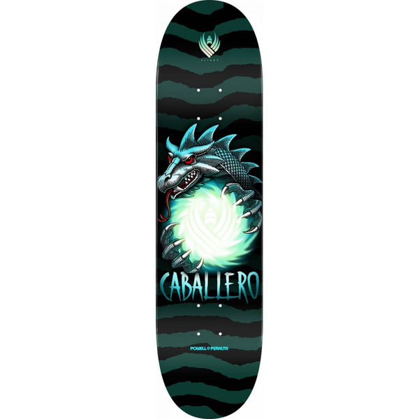 A POWELL PERALTA CABALLERO FLIGHT DECK 8.25 with a dragon on it.