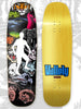 A STREET PLANT BRAND MIKE VALLELY ANIMAL MAN skateboard featuring a tiger design inspired by the comic book series "Animal Man".