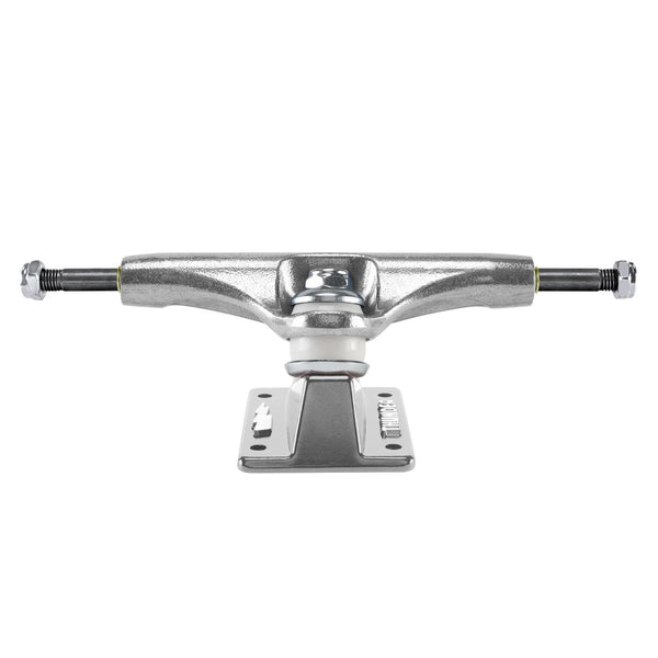 A silver THUNDER TRUCKS 148 O'NEILL COMMADORE LIGHTS skateboard truck on a white background.