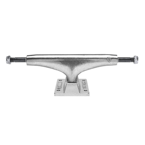 A THUNDER 148 TYSON STAMPED SERIES (SET OF TWO) silver skateboard truck on a white background.