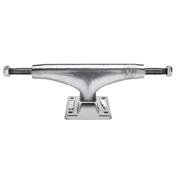 A silver THUNDER TRUCKS 145 HOLLOW POLISHED II (SET OF TWO) skateboard truck on a white background.