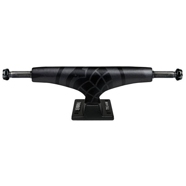 A THUNDER TRUCKS 148 SONORA BLACK (SET OF TWO) skateboard truck by Thunder on a white background.