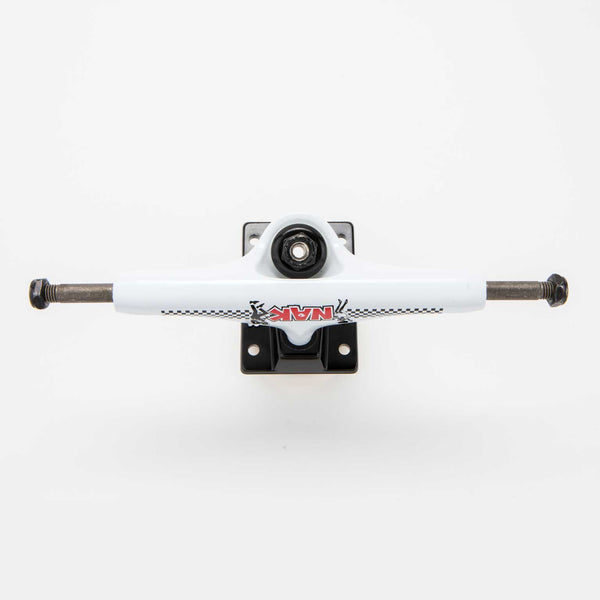 A white THUNDER TRUCKS 148 NAK HOLLOW LIGHTS skateboard truck on a white background.