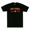 A Thrasher Sketch Tee Black with the word Thrash printed on it.