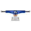 A blue THUNDER 147 AFTERSHOCK TEAM BLUE skateboard truck on a white background.