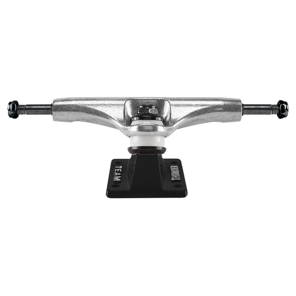 A white background showcasing an image of a THUNDER TRUCKS 149 HOLLOW MILES OMNI (SET OF TWO) skateboard truck from THUNDER.