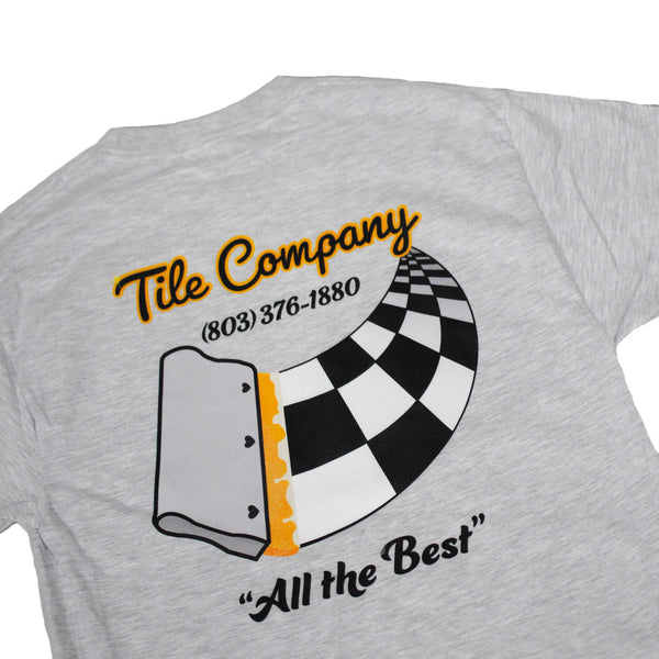 Bluetile Skateboards offers the best BLUETILE TILE CO T-SHIRT ASH featuring the ASH logo.