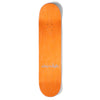 An CHOCOLATE TRAHAN RESPECT POP SECRET skateboard with CHOCOLATE branding in white writing on it.