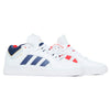 A pair of ADIDAS TYSHAWN sneakers with red and blue stripes, designed by ADIDAS.
