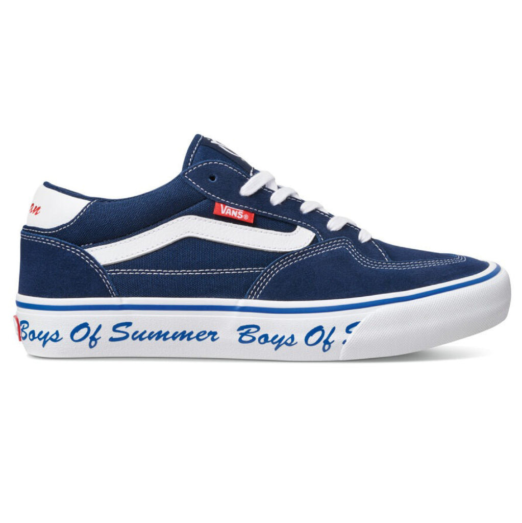 VANS BOYS OF SUMMER ROWAN PRO LTD AIDEN shoes in navy and white, perfect for the boys of summer.