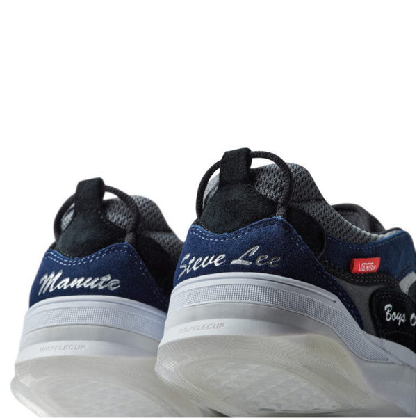 A pair of VANS BOYS OF SUMMER VARIX WC MANUTE / STEVE LEE sneakers with writing on them.