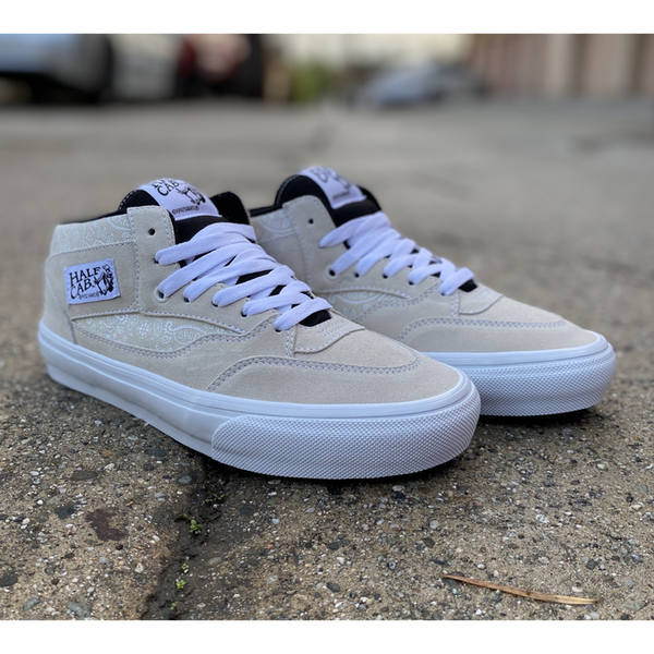VANS SKATE HALF CAB '92 BAKER BANDANA / KHAKI - white/black, skateboarding shoes.