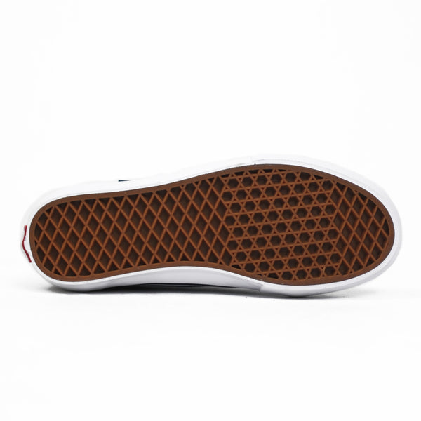 VANS SKATE SK8-Hi Pro skate shoe in white and brown.