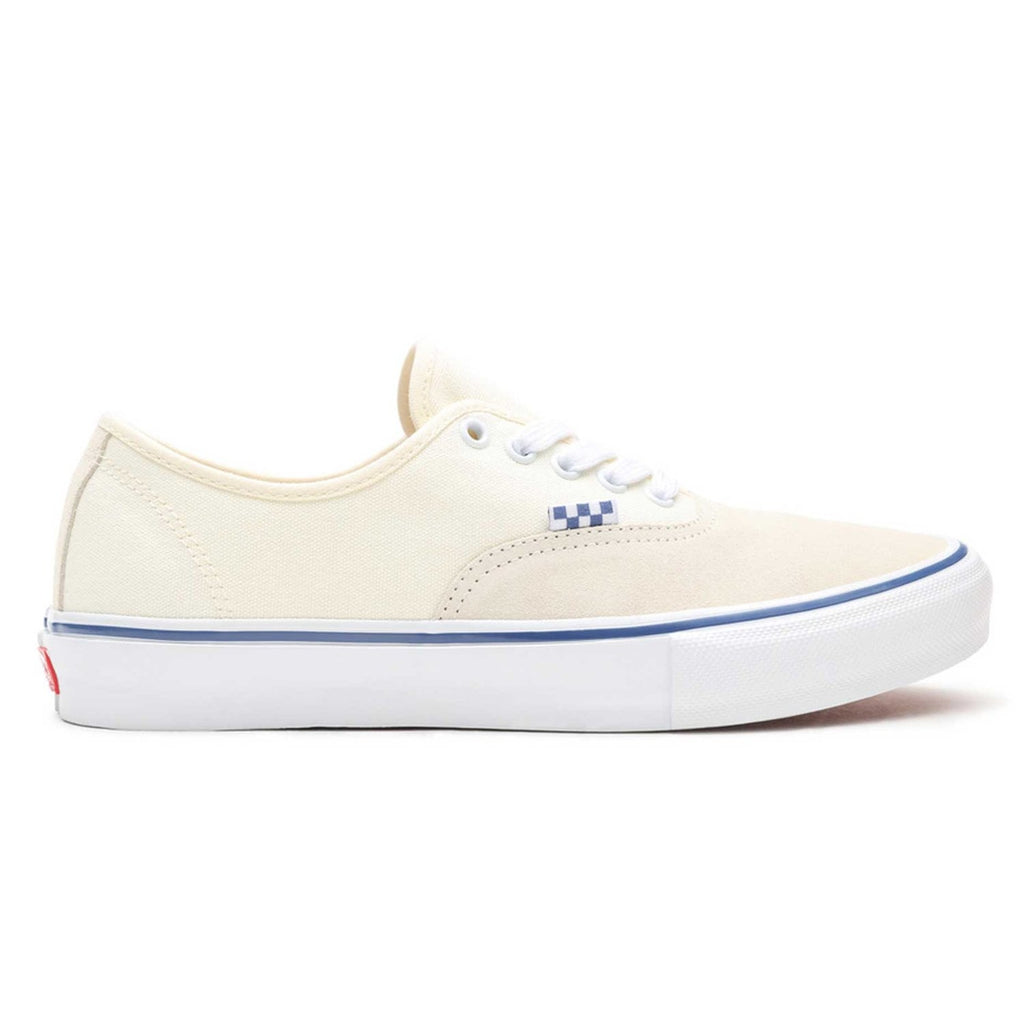 VANS SKATE AUTHENTIC OFF WHITE skate sneakers in white and blue.