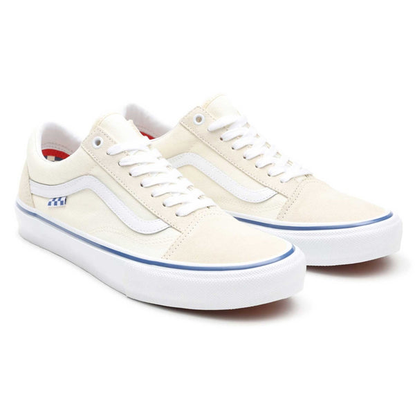 VANS SKATE OLD SKOOL OFF WHITE sneakers in white and blue.