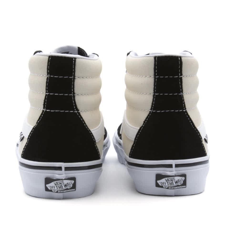 VANS SKATE SK8-HI BLACK / ANTIQUE WHITE skate shoe.