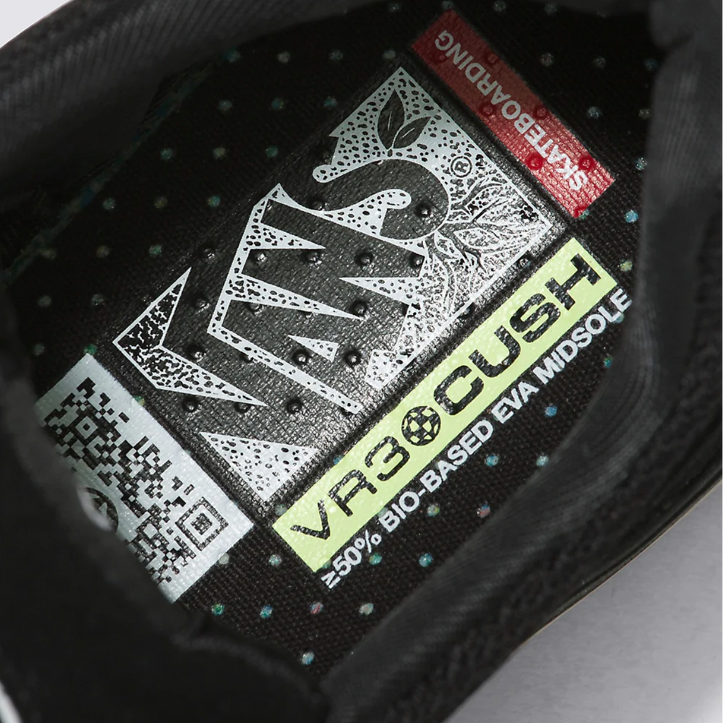 A close up of a VANS bag with a tag on it.