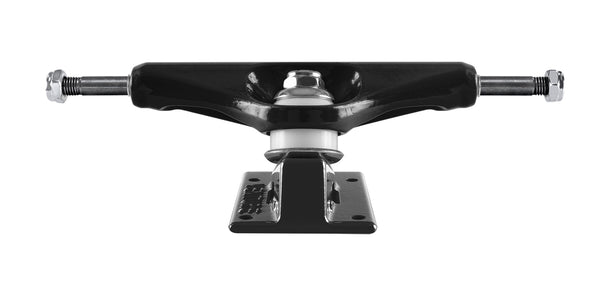A black skateboard truck on a white background, featuring the VENTURE HOLLOW P.ROD FENIKS 5.2 design by VENTURE.