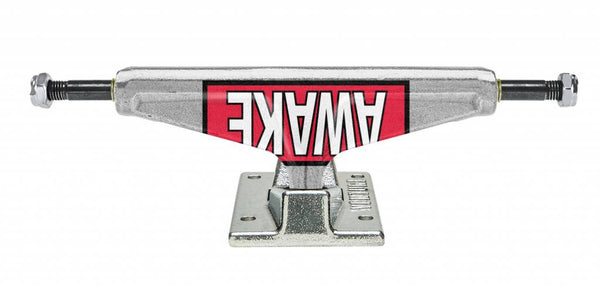 A VENTURE skateboard truck with the word knuckle on it.