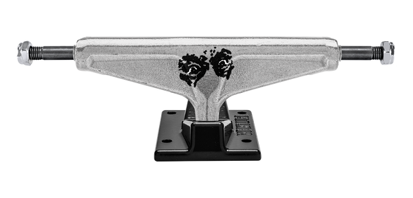 A black and white VENTURE PRO EDITIONS BARKER 5.6 (SET OF TWO) skateboard truck from the VENTURE PRO collection.