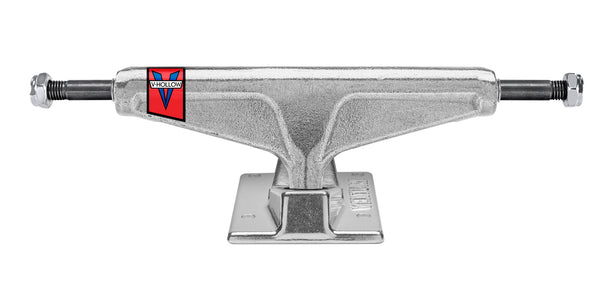 A silver VENTURE HOLLOW ALL POLISHED HI 5.2 (SET OF TWO) skateboard truck on a white background.