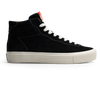 A LAST RESORT AB VM001 HI SUEDE BLACK/WHITE high top sneaker with white soles from the Last Resort AB collection.