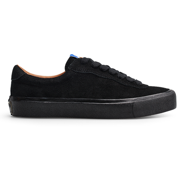 A black sued sneaker with a black sole, perfect for Last Resort AB fashion enthusiasts.