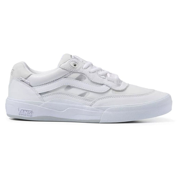 White VANS SKATE WAYVEE shoes featuring Wafflecup construction for durability.