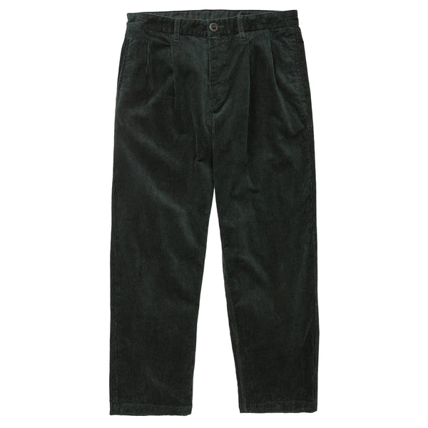 A picture of a pair of VOLCOM LOPEZ TAPERED CORDUROY PANTS CEDAR GREEN.