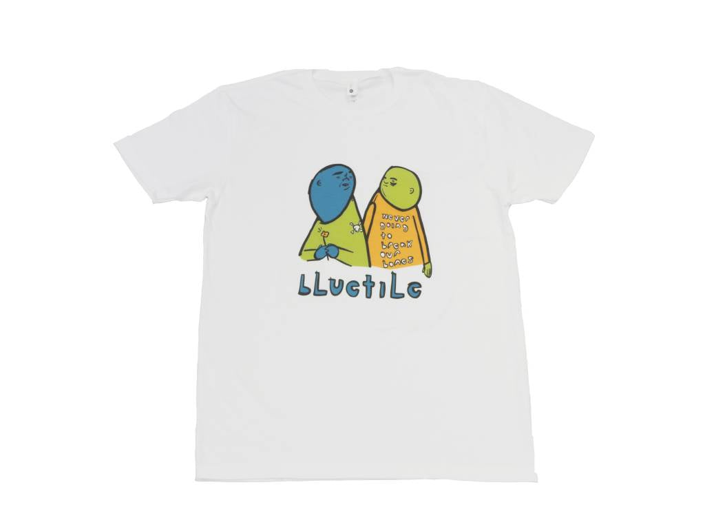 A BLUETILE "NEVER GOING TO BREAK OUR BONES" T-SHIRT WHITE with two turtles on it.